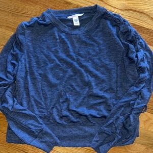 Victoria’s Secret Navy Blue Lace Up Sleeves Loungewear Sweatshirt XS